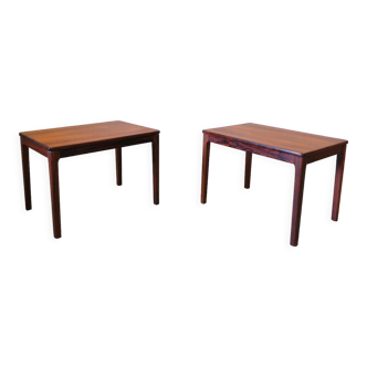 Tables d’appoint scandinaves en palissandre d’Alberts Tibro, années 1970, Set de 2