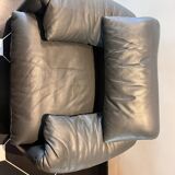 Vico magistretti, Maralunga for Cassina, in Leather with Footrest