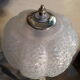 Large brass lamp and its moulded glass in the shape of a bell, art deco style 1930 electrici