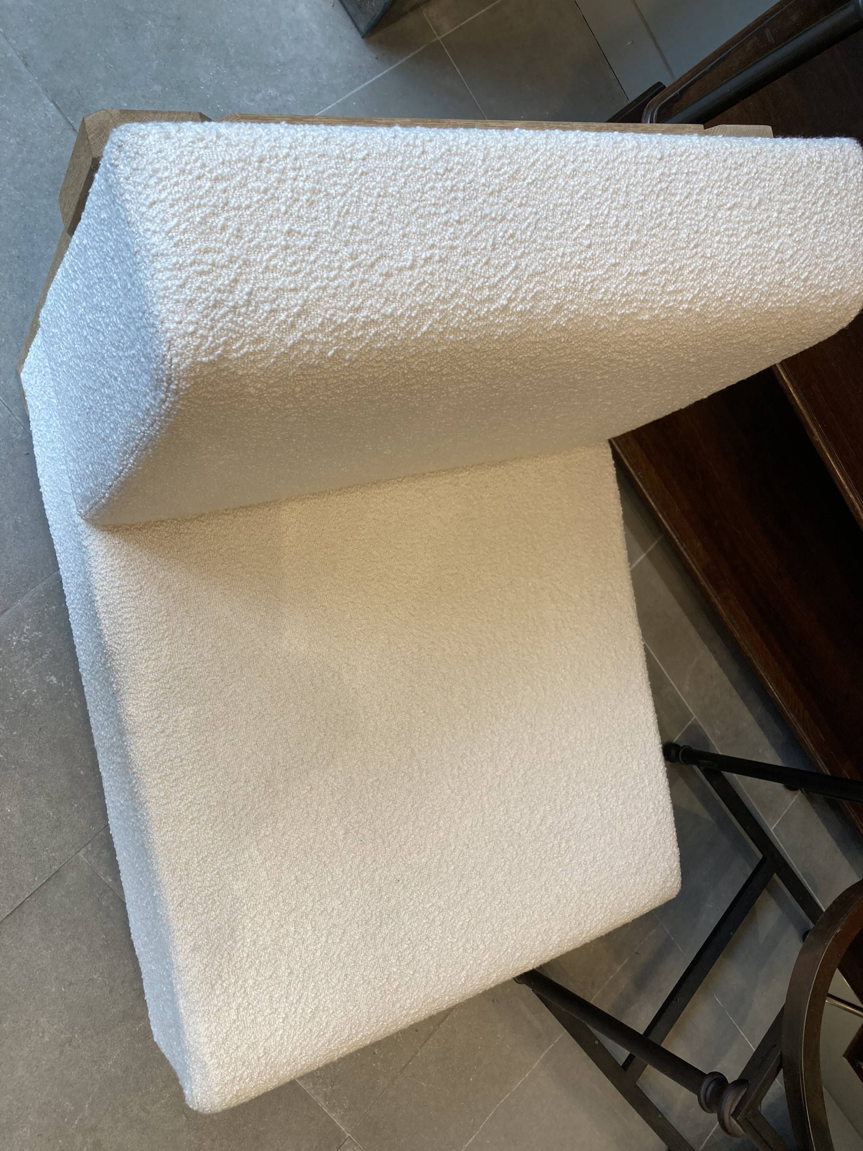 Pair of "Guillerme et Chambron" 1960' fireside chairs with remodeled seats and backrests