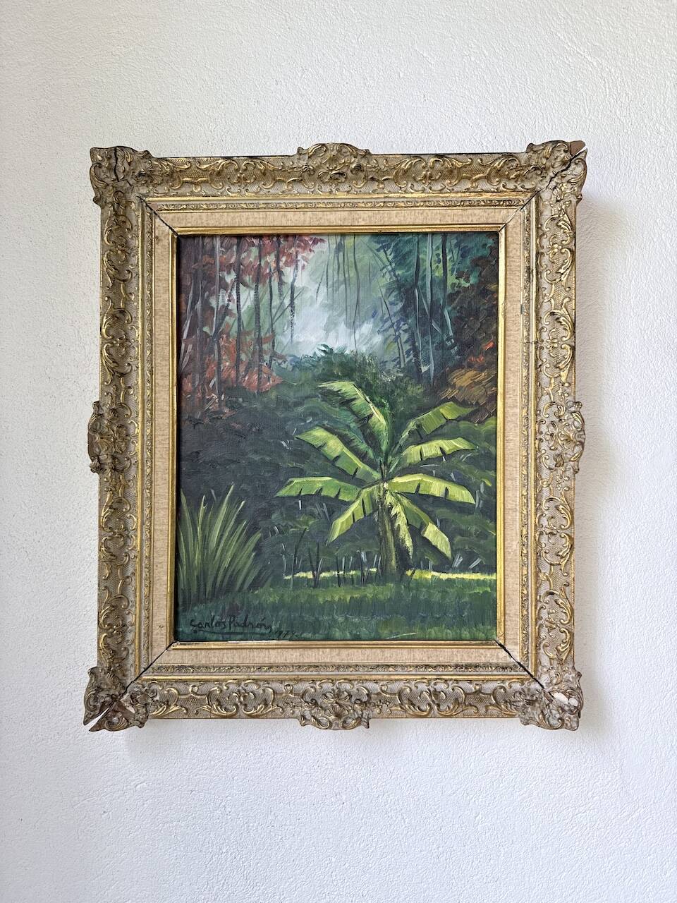 Framed oil painting "forest"