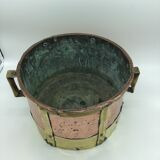 Old copper and brass pot cover 20th century
