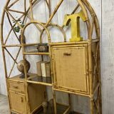 Vintage rattan shelf