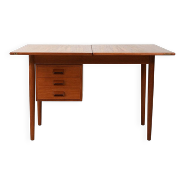 Bureau vintage en teck à rabat scandinave