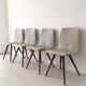 Ensemble de 4 chaises blanche et grise  années 1950
