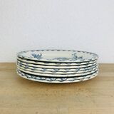 8 assiettes anciennes modèle Chardons par Gien