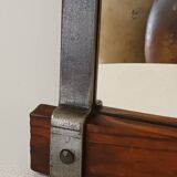 Handcrafted mirror in wood and wrought iron 1950