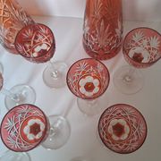 Crystal liqueur service from Saint Louis, Massenet model.