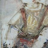 Erik Brandt, Swedish Modern Portrait, Oil on Panel, 1960s