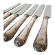 Silver round knives with stainless steel blades