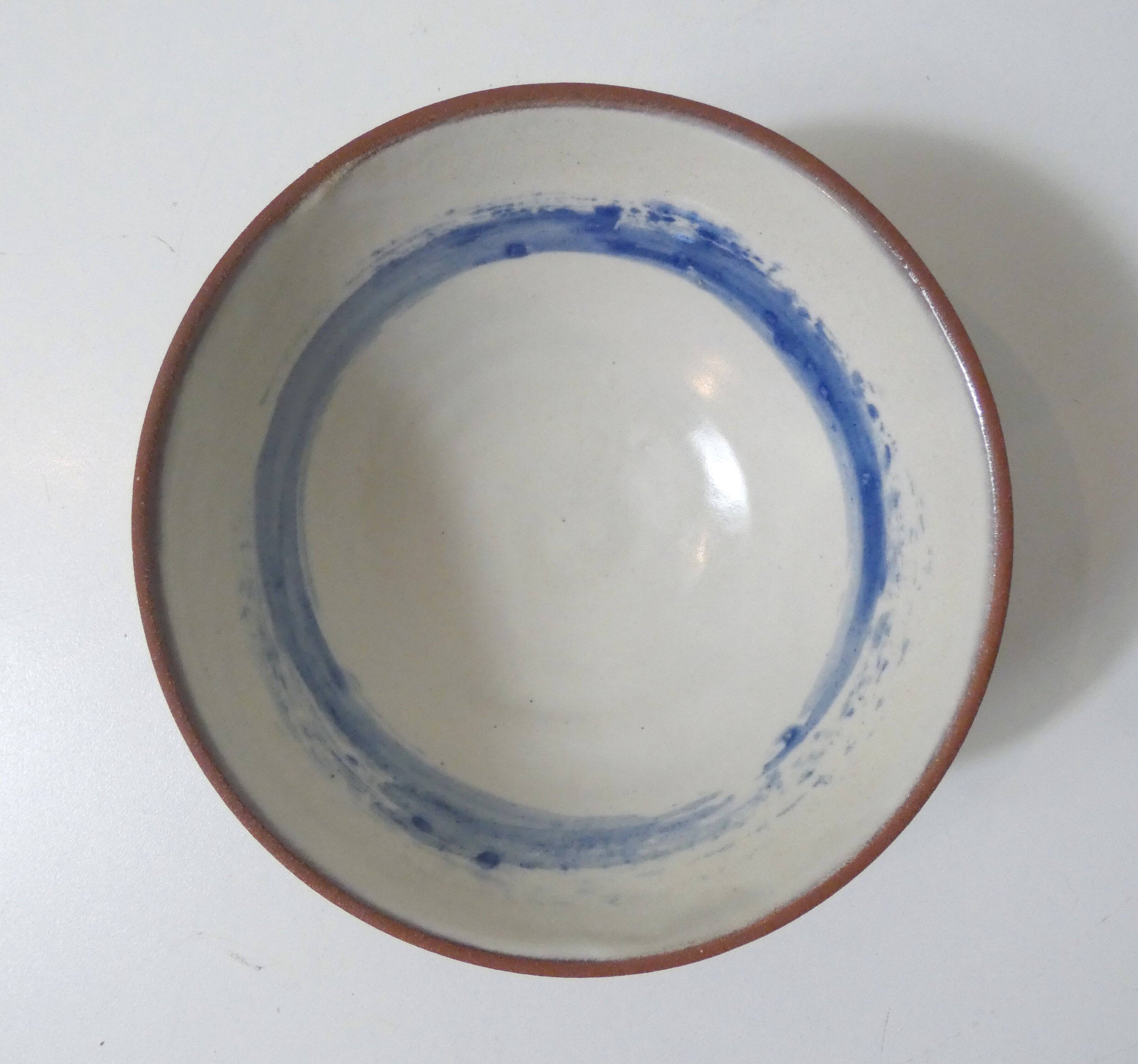 vintage ceramic bowl studio pottery Japandi wabi-sabi brutalist