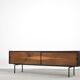 Dutch walnut sideboard with metal legs, 1960s