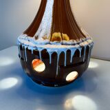 Ceramic floor lamp and curls from the 70s