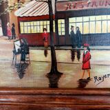 Oil painting on canvas. Place du Tertre Paris. Local painter. About 40 years. Canvas 54 of 63. 4