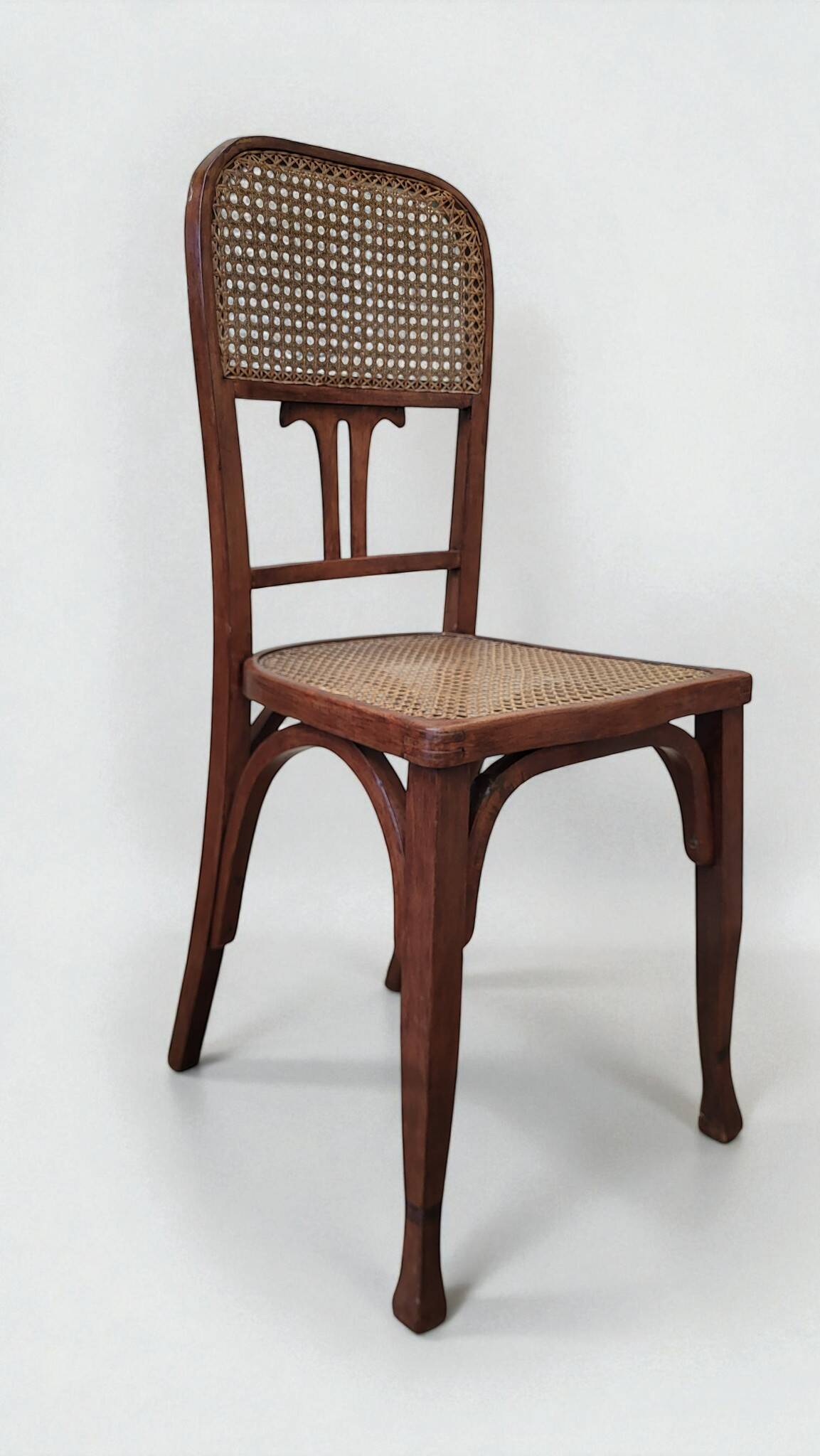 Chaises Art Nouveau en bois courbé