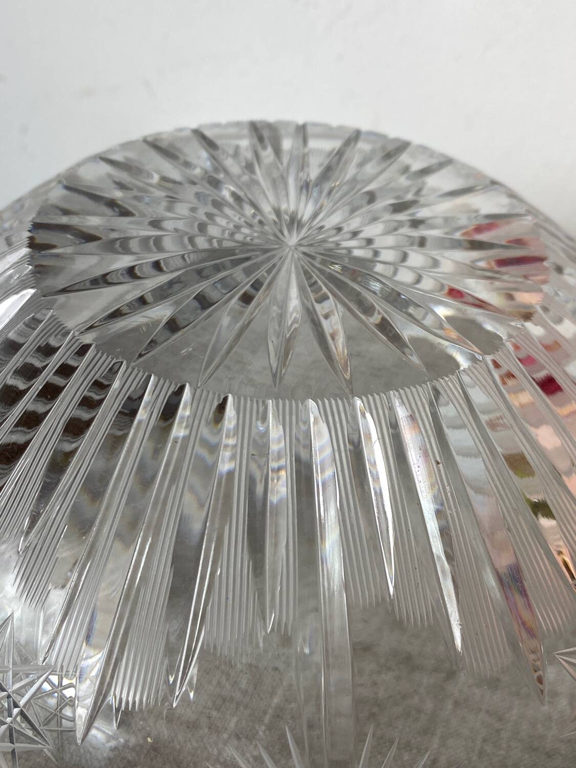Cut crystal salad bowl