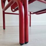 Red Italian design armchair from the 80s