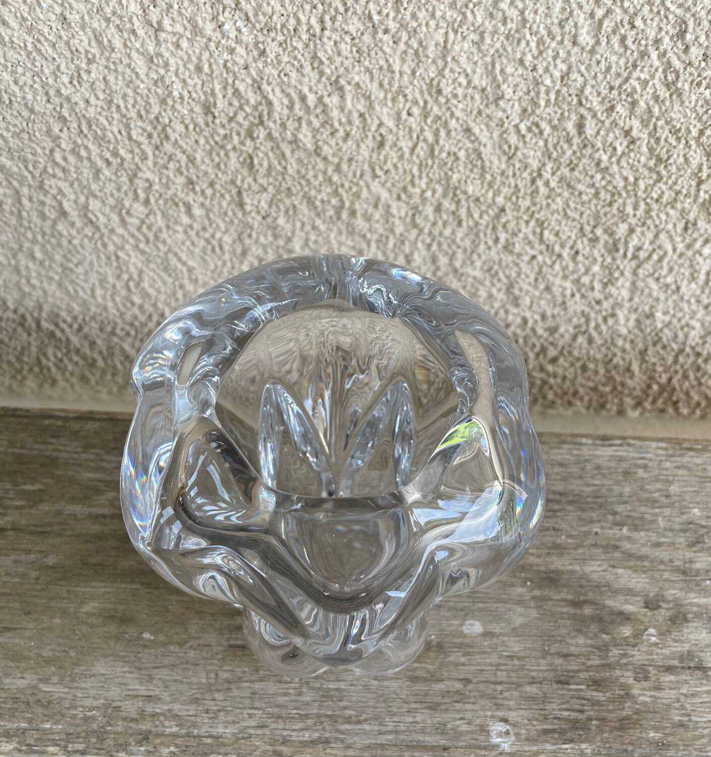 Val Saint Lambert: crystal vase stamped around 1960