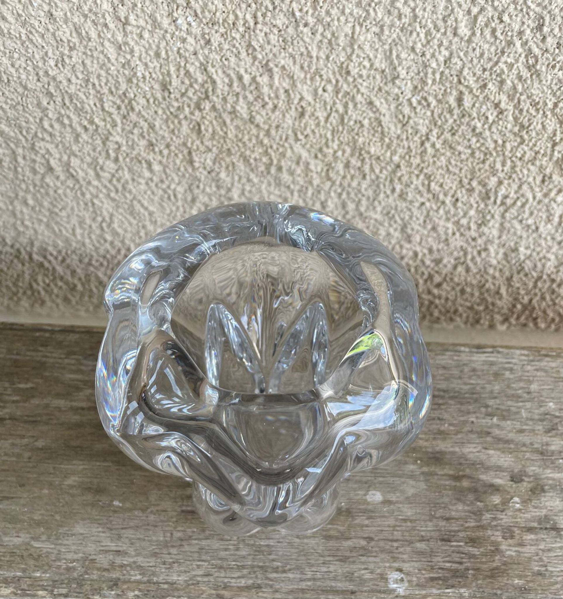 Val Saint Lambert: crystal vase stamped around 1960
