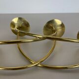 Sculptural solid brass candleholder by Harald Buchrucker Bauhaus, Germany, 1950s