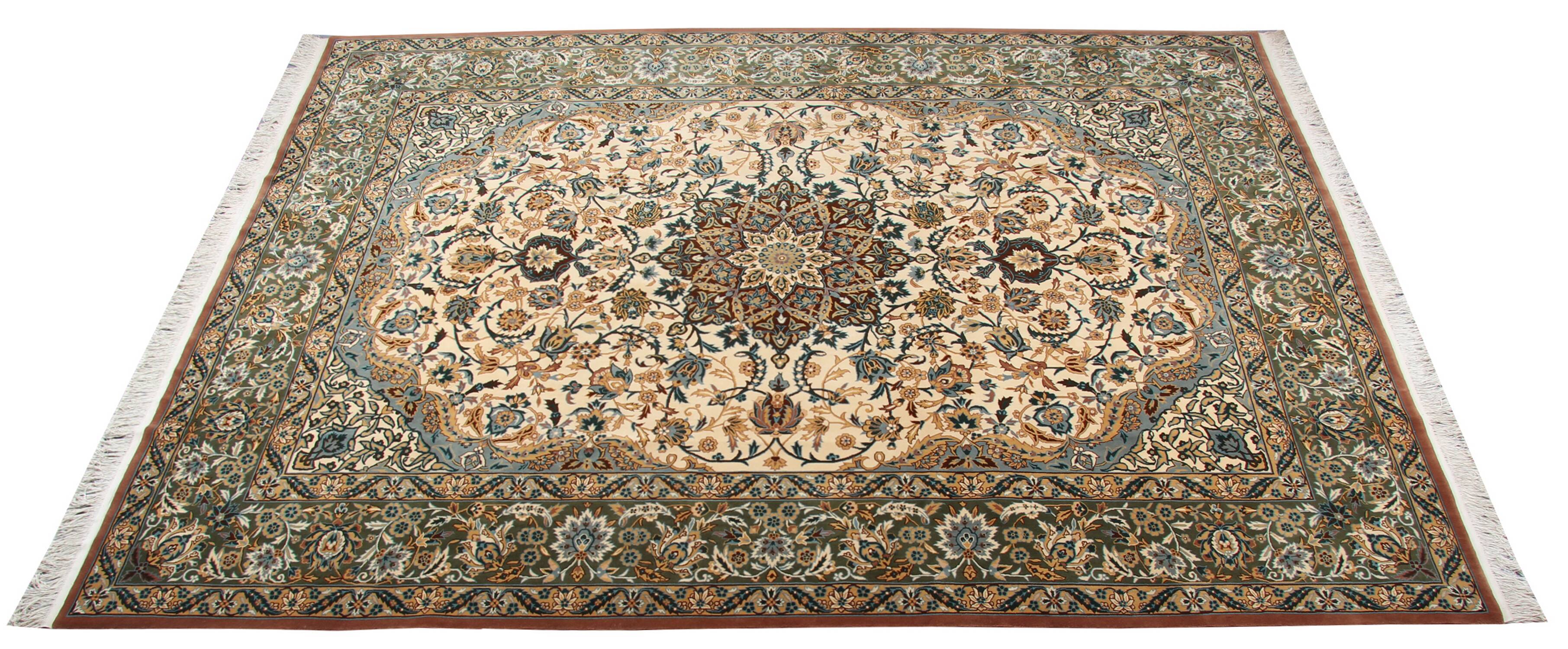 Traditional persian area handwoven wool carpet 274x366cm