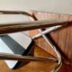 Vintage step stool in white formica and chrome steel