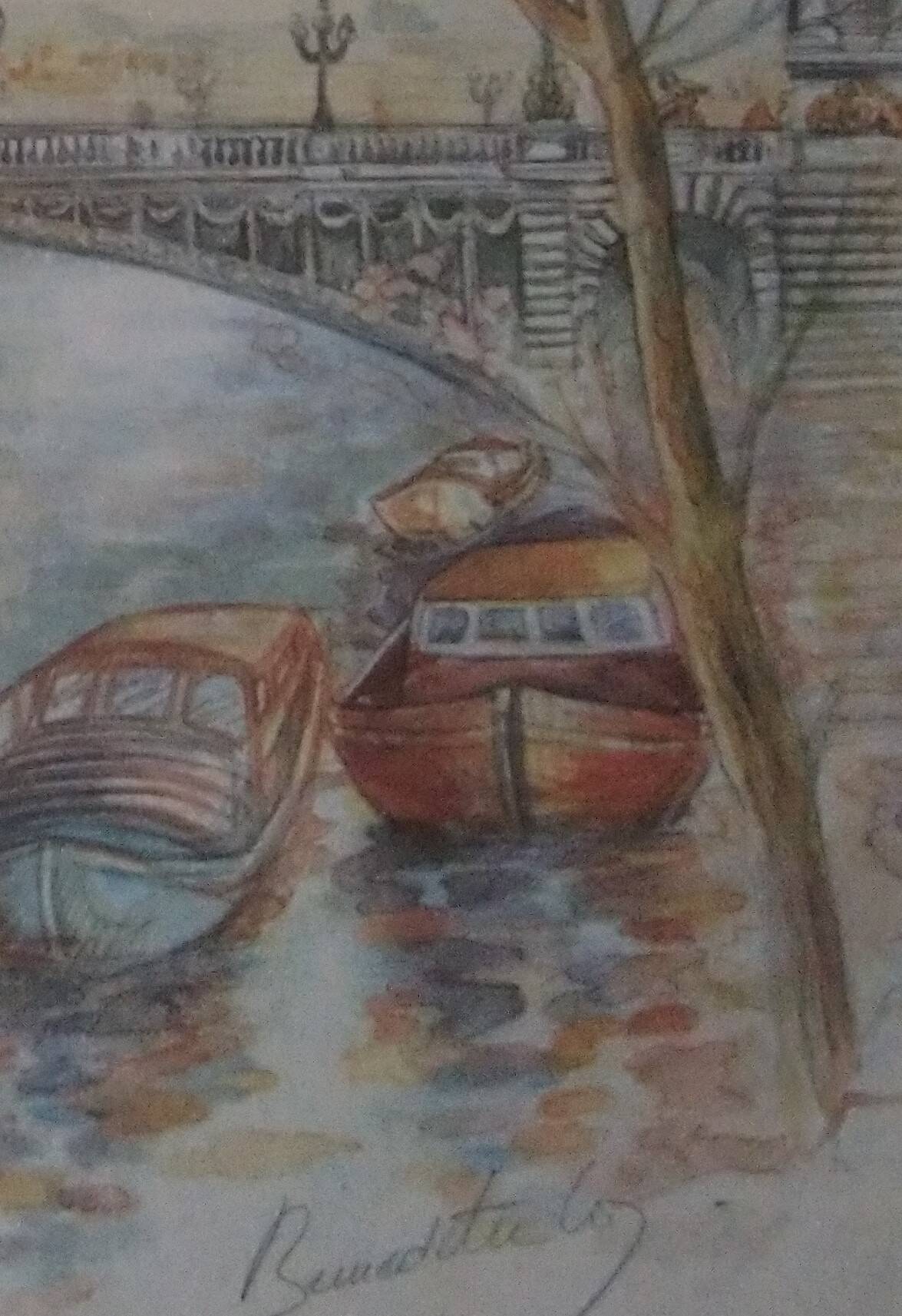 Paris watercolor print "Bernadette Voz"