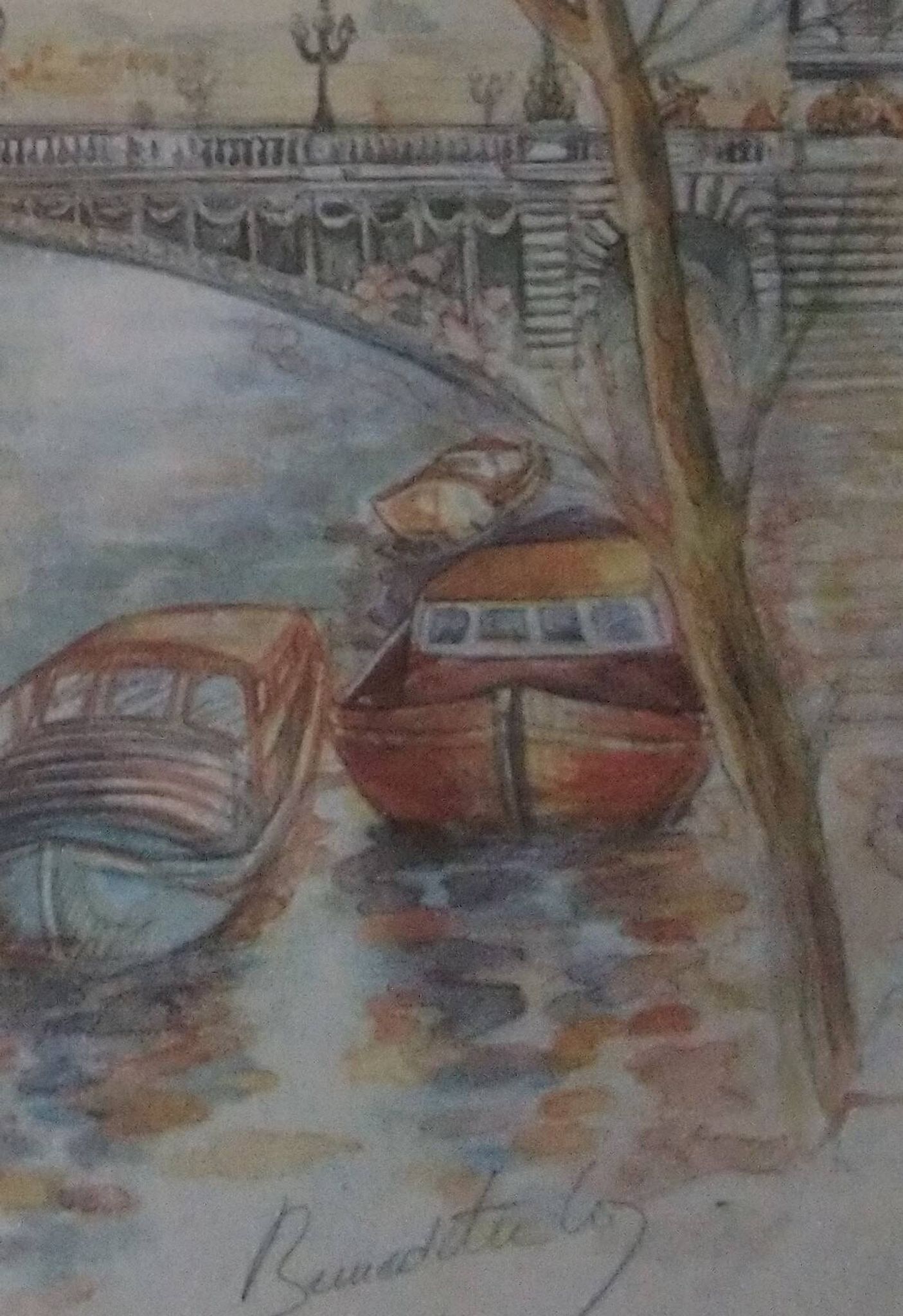 Paris watercolor print "Bernadette Voz"