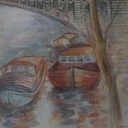 Paris watercolor print "Bernadette Voz"