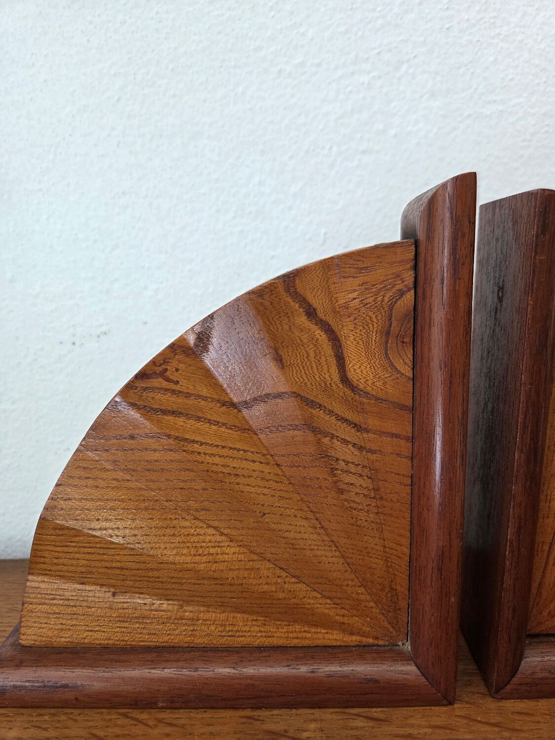 Art Deco wooden bookends