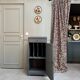 Meuble de métier, meuble à vinyles (rénové)