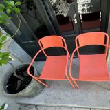 Tolix patio coral chairs