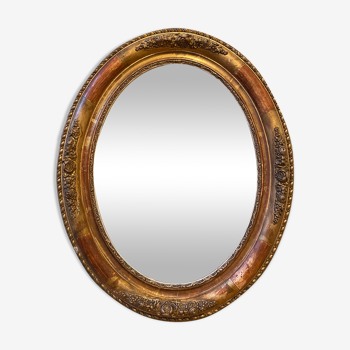 Miroir ovale ancien 35x43cm