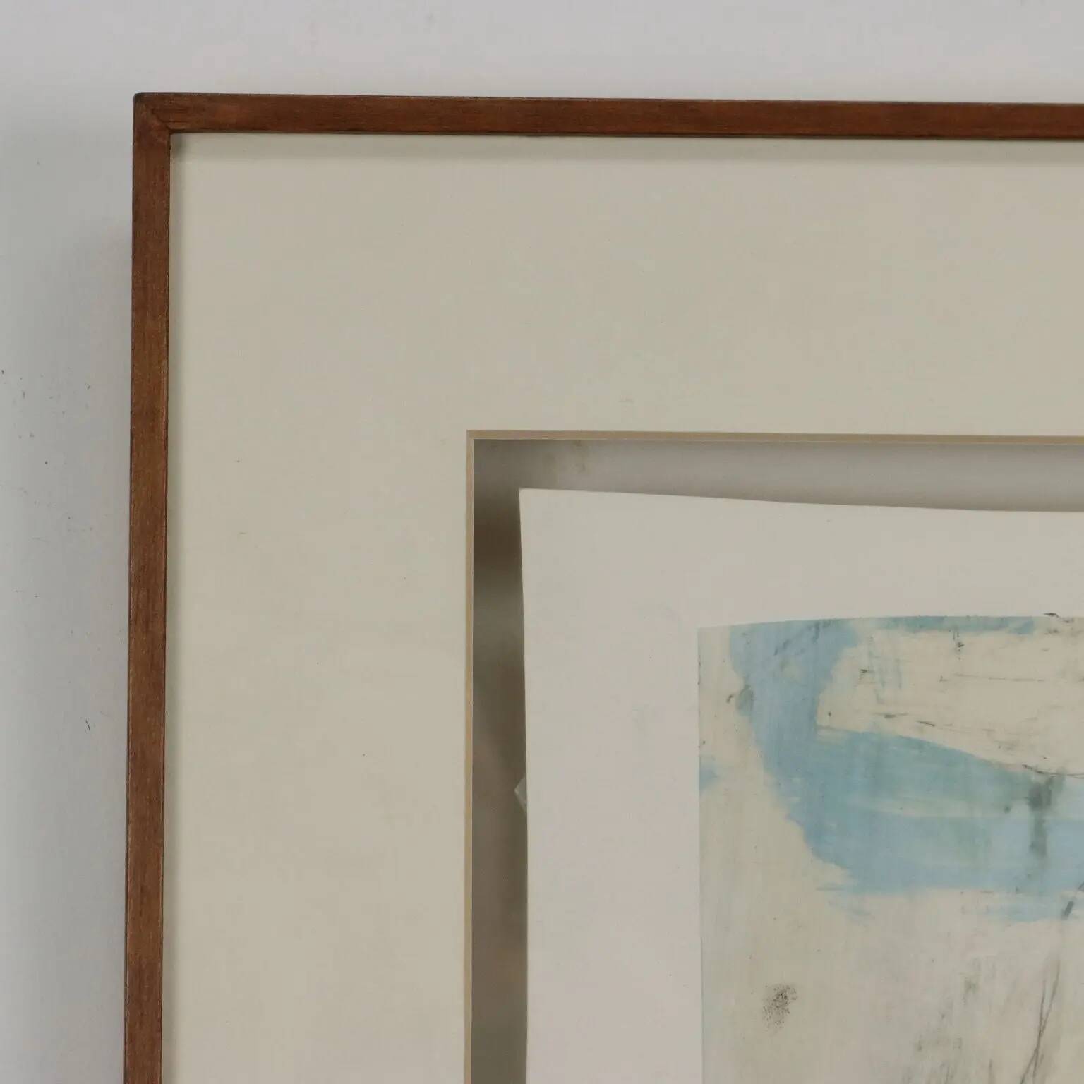 Peinture contemporaine signée Luca Caccioni, technique mixte, 1991