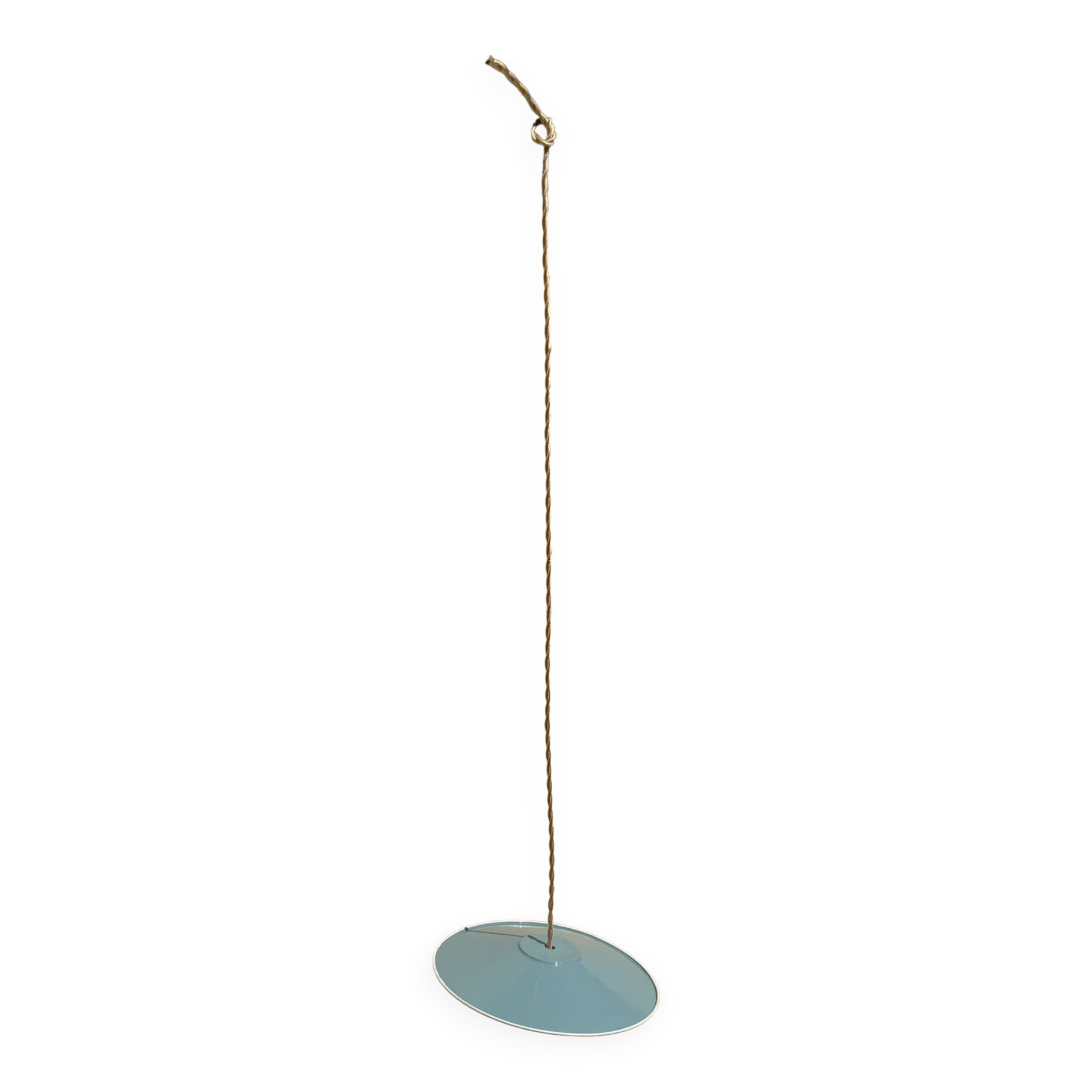 Suspension lampshade vintage blue and white