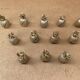 Set of 12 vintage gold metal pineapple shaped table place markers