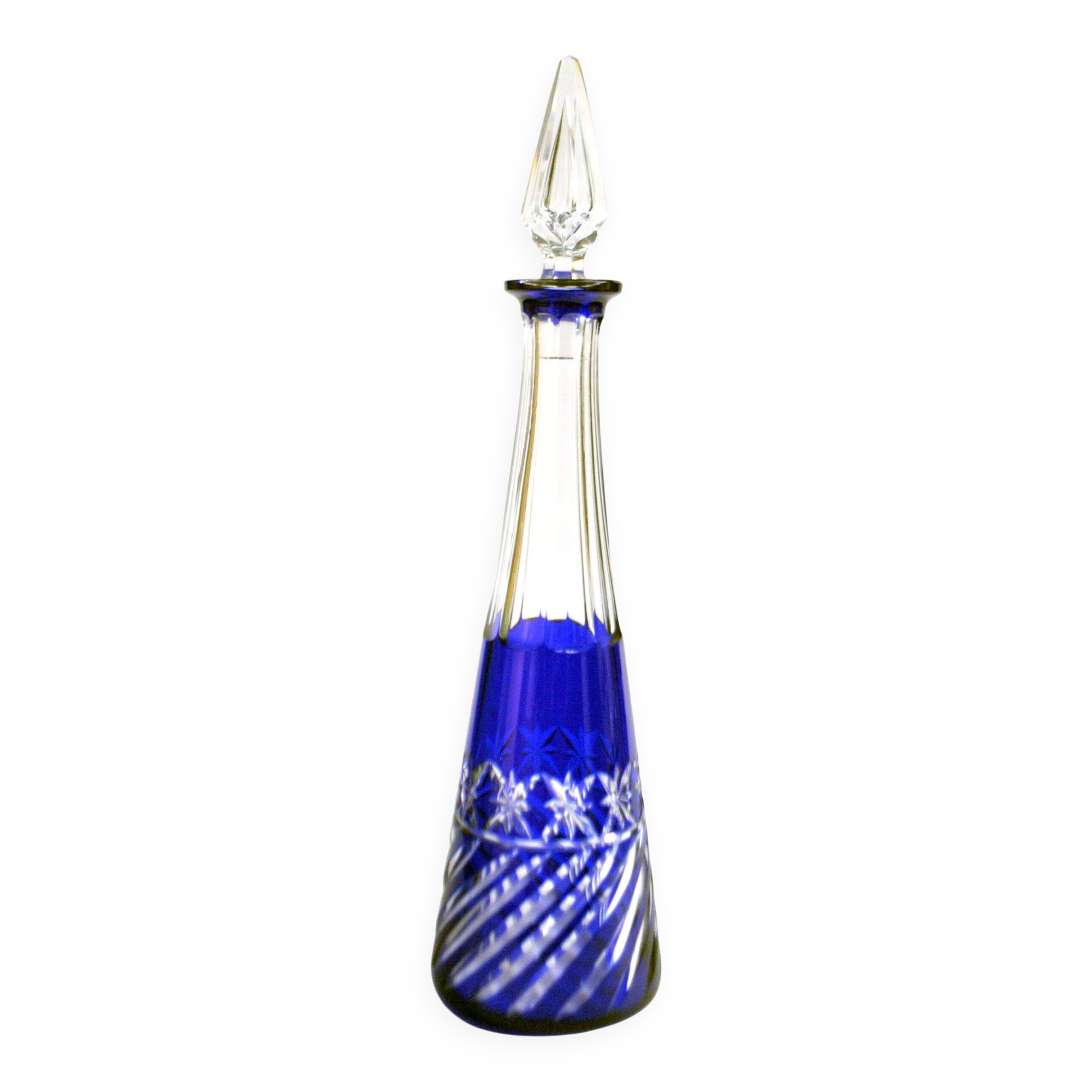 SAINT-LOUIS Metra Carafe in double-layered cobalt blue crystal – liqueur H31.5cm