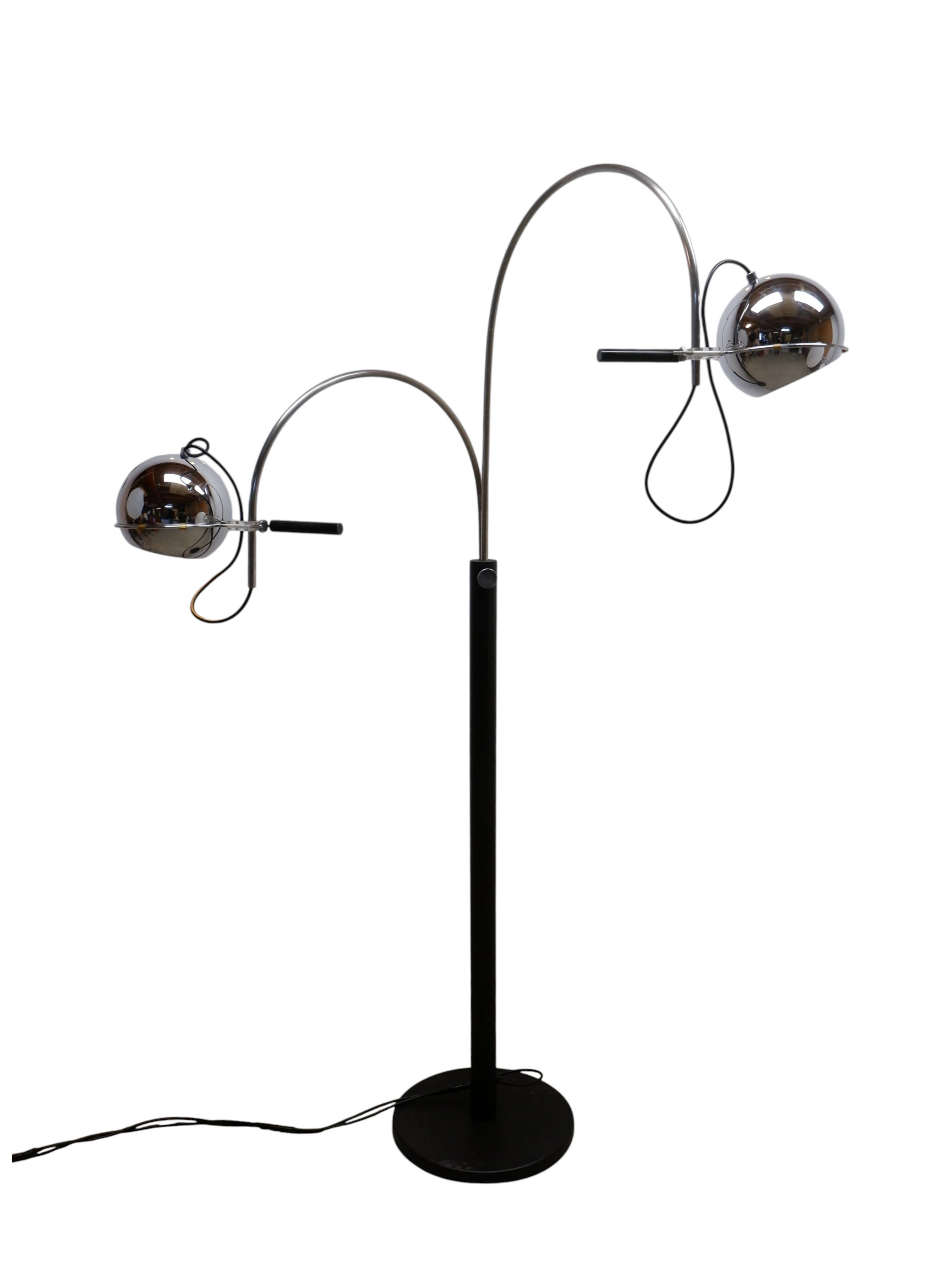 Lampadaire à double arche, années 1970
