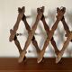Folding wall coat rack XIXth