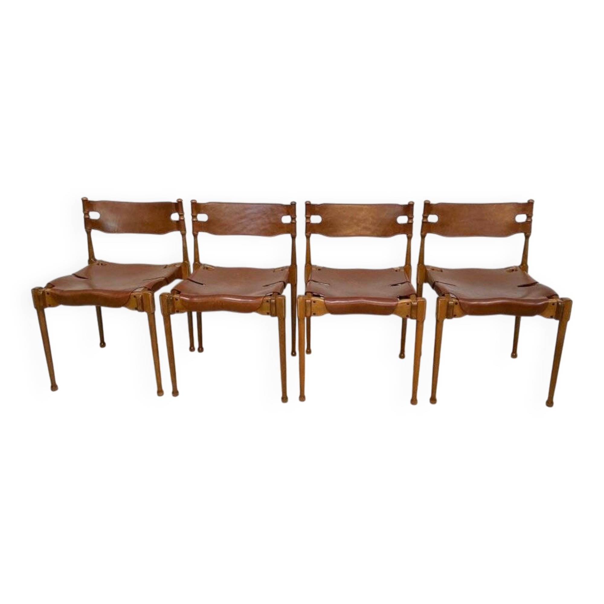 Montreal leather dining chairs by Frei Otto, Germany 1967, Set of 4