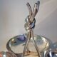 Sterling Silver (925) 3 Water Lily Leaves Centrepiece 422 grams
