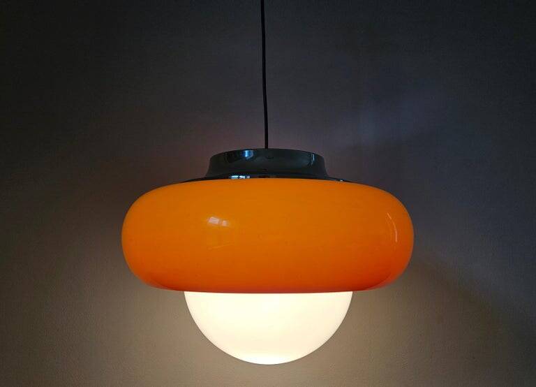 Large Rare Mid-Century Pendant by Meblo, Harvey Guzzini, AGE, Italy, 1970