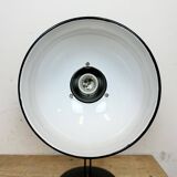 Lampe de table vintage en émail noir, 1950s