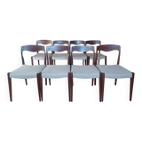 8 renovated vintage 1960s Scandinavian rosewood chairs