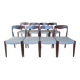 8 chaises scandinaves en palissandre vintage 1960 rénovées