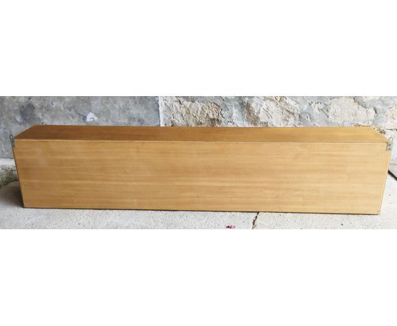Wall box or shelf in light oak veneer - vintage - 1960