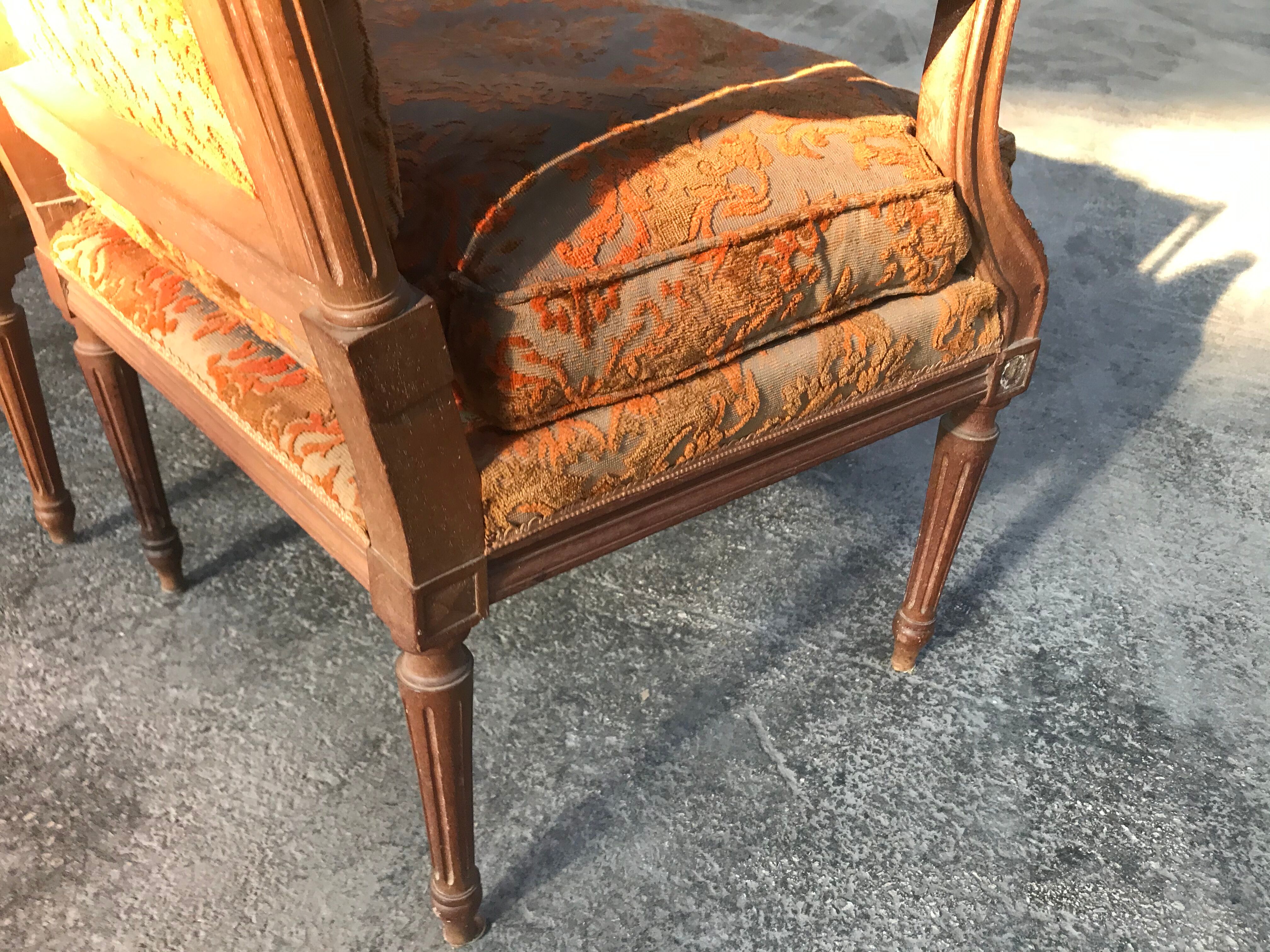 Pair of Louis XVI-style armchairs