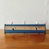 Vintage wall coat rack - 3 brass coat hooks