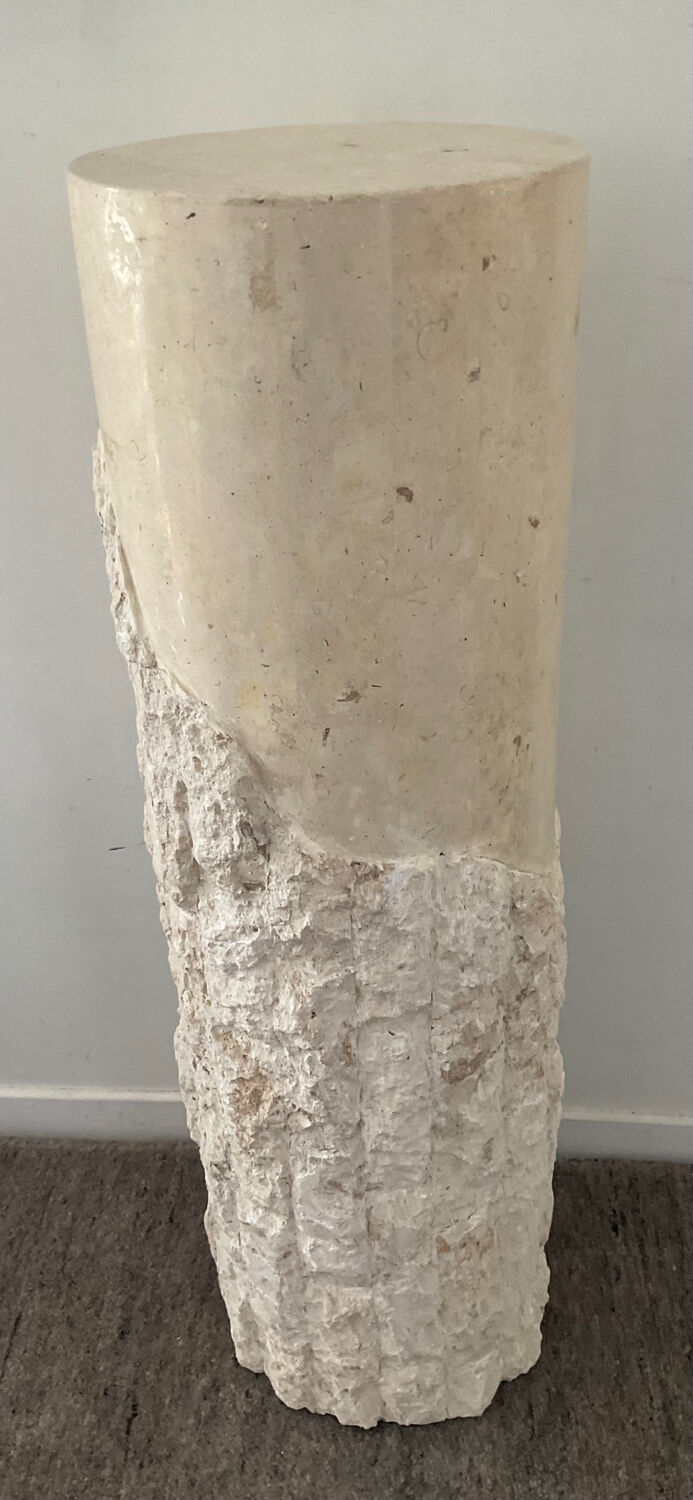 Vintage travertine column from the 70s-80s
