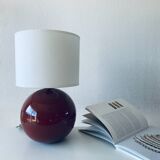 Terracotta ceramic ball lamp